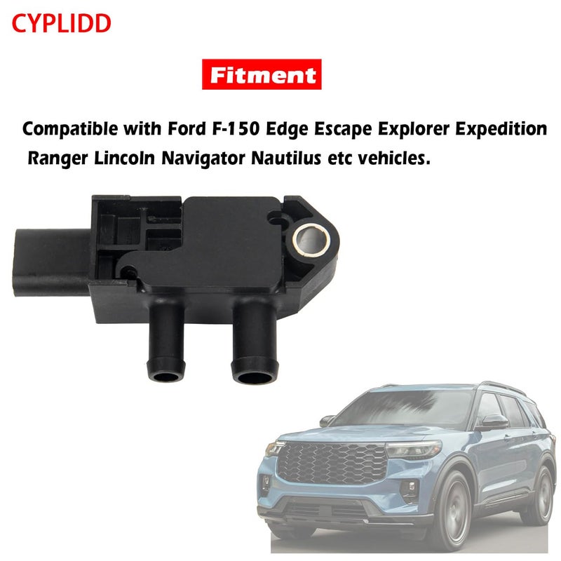 CYPLIDD EGR Valve Pressure Feedback Sensor Compatible with Ford F150 Ranger Escape Edge Explorer Expedition Lincoln Replaces KA1A-5L200-AB - Image 3